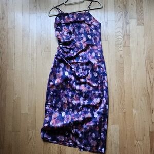 Jason Wu Purple Watercolor Midi Cami Slip Dress